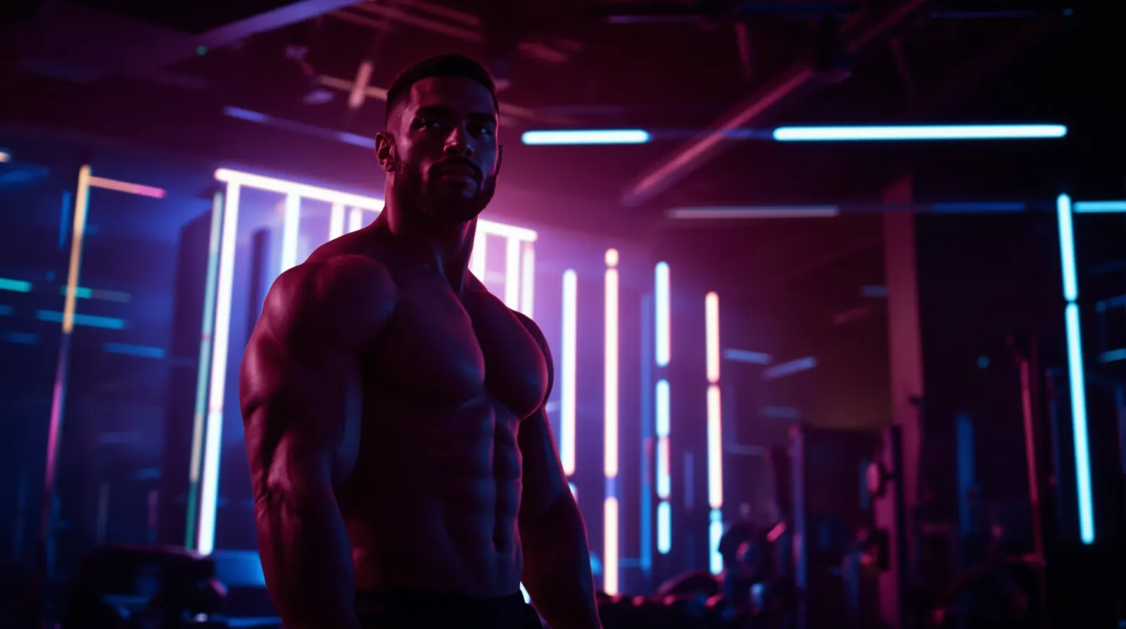 Personal trainer em academia moderna